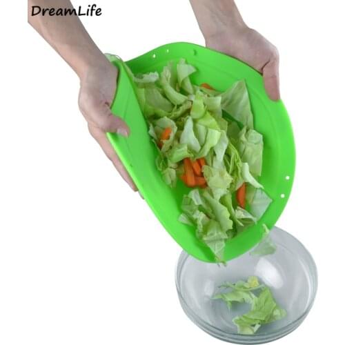 Cutting Board Kitchen Safety and Hygiene Silicone Foldable Flexible Round Mat Multifunctional Household Tool Cutting Board