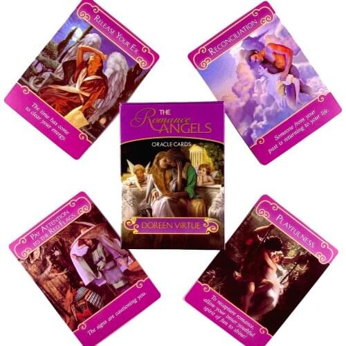 Romance Angels Oracle Cards Leisure Party Table Game High Quality Fortune-telling Prophecy Tarot Deck With Guide Book