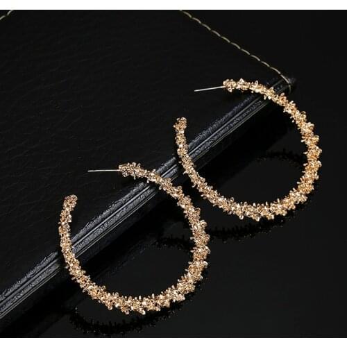 Golden Silver Color Hoop Earrings Simple Round Hollow Fashion Personalized Ear Jewelry Gift For Wedding Party Kupe