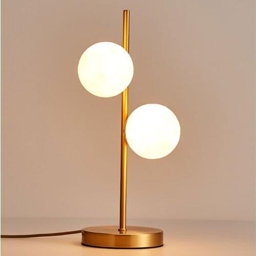 Nordic Copper Magic Bean Table Lamp Study Bedroom Bedside Table Light Restaurant Bar Table Decoration Lamp Living Room Lighting