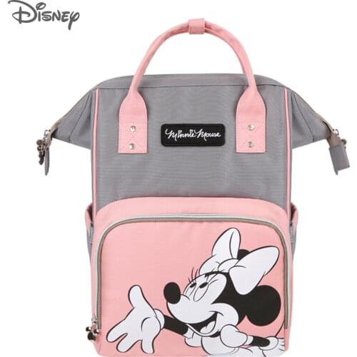 Disney Mickey Minnie USB Diaper Bag Large Capacity Mummy Maternity Nappy Stroller Bag Travel Changing Backpack For Baby Care