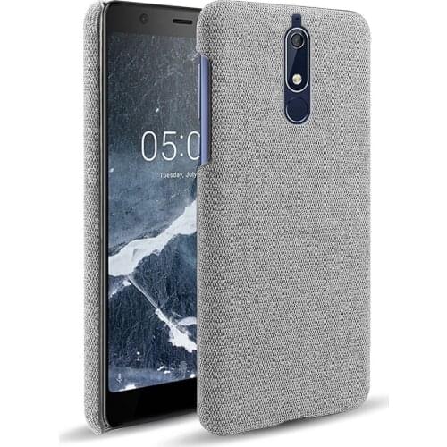Cloth Cases For Nokia 5.1 Case Slim Retro Cloth Hard Cover For Nokia 5.1 TA-1075, TA-1061, TA-1088, TA-1081, TA-1076 Coque Funda