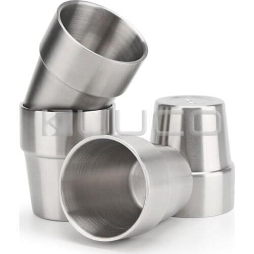 4pcs 300ml Stainless Steel Cups Double Wall Vacuum Insulated Drinking Holders for Wine Cocktails Shakes Floats Tea Coffee