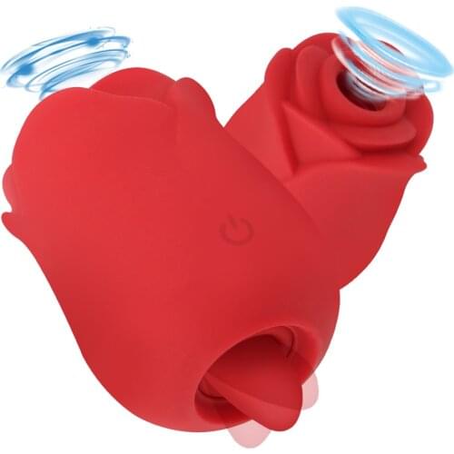 Rose Shape Vagina Sucking Vibrator Intimate Good Nipple Sucker Oral Licking Clitoris Stimulation Powerful Sex Toys for Women
