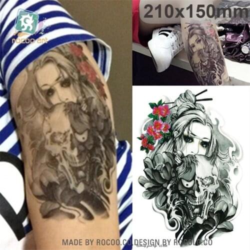 Waterproof tatoo temporary stickers for men women ghost Skull Halloween design large arm tattoo sticker Free Shipping LC2834