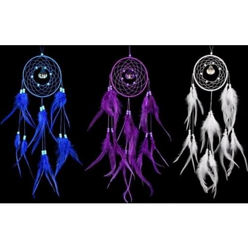 1pcs Purple Lovely Dream Catcher With Feathers Dreamcatcher Wall Hanging Car Home Decor Gift
