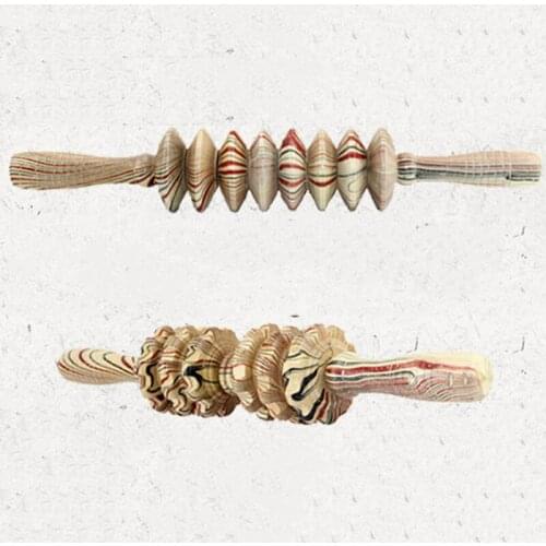 1PCS Full Body Muscle Massager Wood Roller Stick Trigger Point Recovery Tool Deep Relax Gear Massage Stick