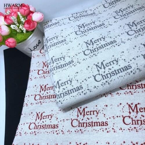 2yard merry christmas linen lace fabric ribbon table runner red and silver clothing sewing trim accessories Housewear Furnishing