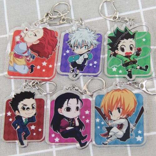 2021New Anime Hunter×Hunter GON Killua Hisoka Acrylic Keychain ItaBag Pendant Toy Figure Keyring Decor Collection Cosplay Gift