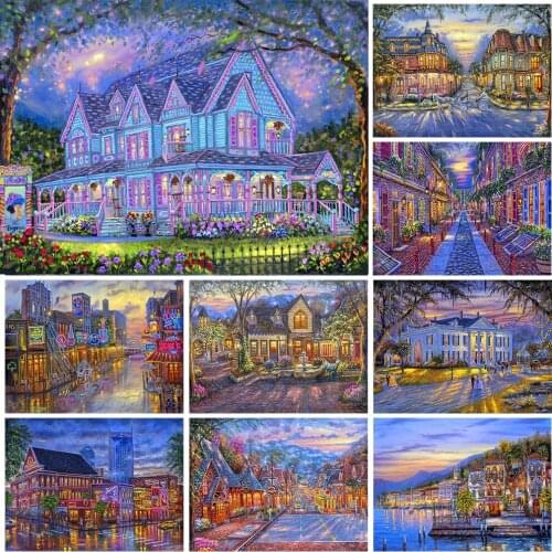 5D Diy Diamond Painting Landscape Series Square/Round Diamond Painting Embroidery Mosaic Home Decoration Craft Set Gift