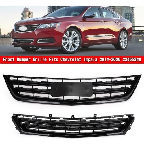 Artudatech Gloss Black Front Bumper Grille Grill Fit For Chevrolet Impala Sedan 2014-2020 Car Accessories