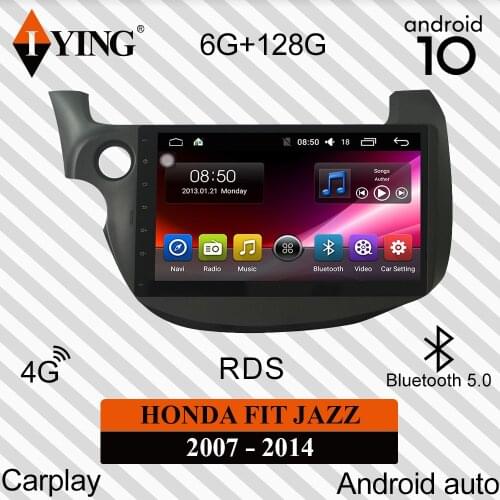 IYING Auto Radio For Honda Fit Jazz 2008-2013 Multimedia Video Player Navigation GPS Carplay DSP Android 10 Android Auto QLED
