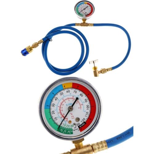 Car A/C R134A Refrigerant Recharge Hose Low Pressure Gauge Easy Opener Car Air Conditioning Port Can Tap Valve Bottle Adapter