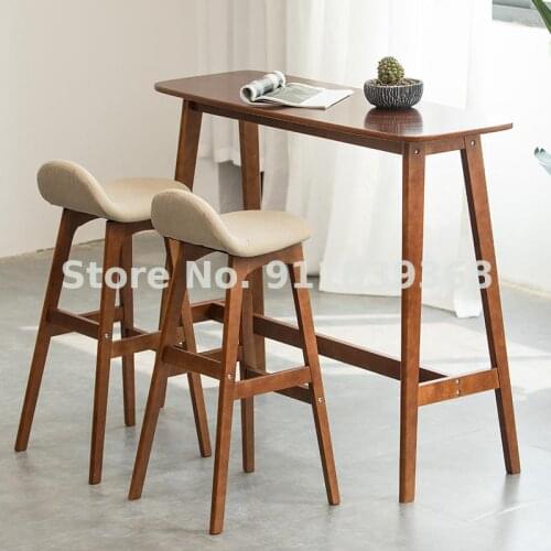 Bar Chair Modern Simple Bar Chair Household Solid Wood High Stool Creative Bar Stool Cashier Front Desk Chair