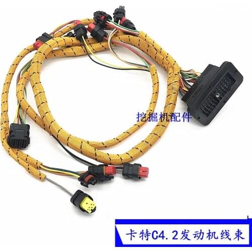 Free Shipping Excavator 312D 315D 318D engine harness C4.2 engine line speed line plug