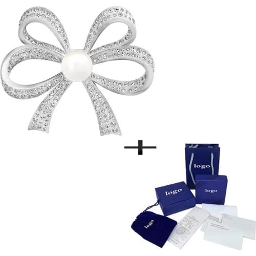 High Quality Stereo Double Bow Brooch Elegant Temperament Feminine Jewelry For Girlfriend Fashion Romantic Gift