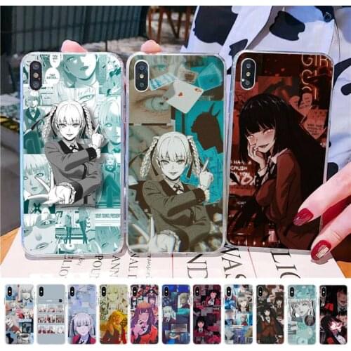 Japanese Anime Kakegurui Jabami Yumeko Kirari Momobami Phone Case for iPhone 11 12 pro XS MAX 8 7 6 6S Plus X 5S SE 2020 XR