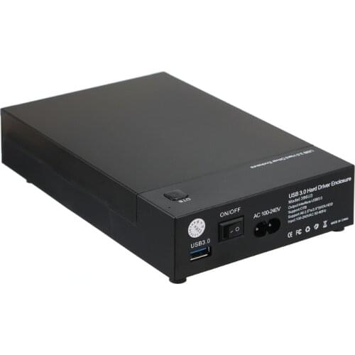 3.5 Inch USB 3.0 To SATA III External Hard Drive Enclosure Case Support Both 2.5" & 3.5" SATA HDD SSD Built-in Adapter
