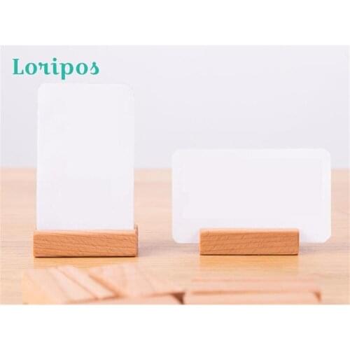 Solid Wood Label Clip Holders Frame Promotion Price Tag Display Rack Dessert Mark Bread Cake Baking Card Holder Photo Clip Stand