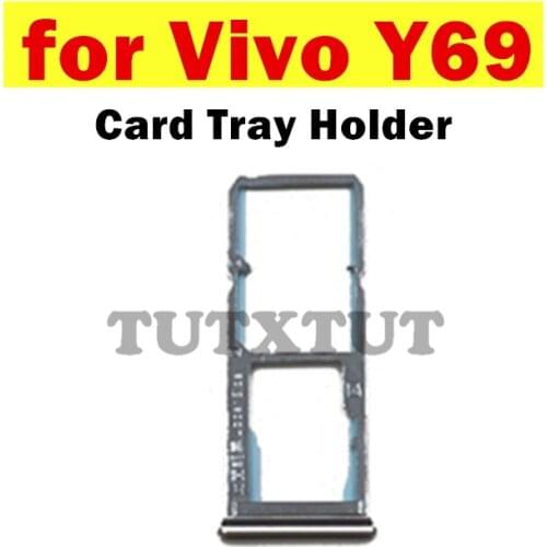 For Vivo Y69 Card Tray Holder SIM Card SD Card Slot Holder Adapter Repair Spare Parts