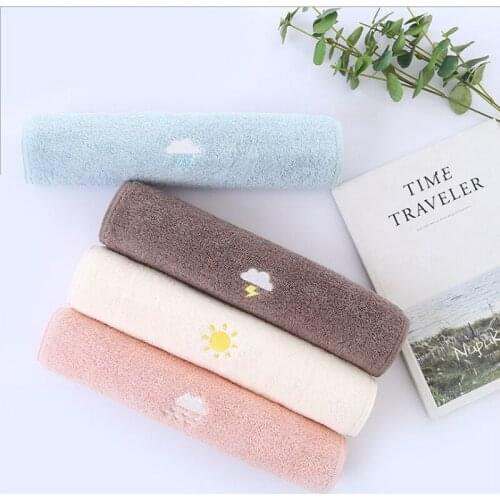 35*70cm 120g cotton towel plain embroidered wash towel weather section gift embroidery