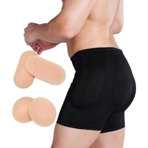 Silicone or Sponge Pads Fake Vagina Underwear Men Crossdresser Panties Transgender Shemale Panties Breast Forms for Men Panties