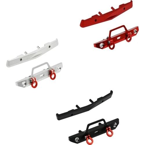 2pcs Metal Front Bumper Set for Axial SCX24 90081 AXI00001 1/24 RC Crawler Car Parts