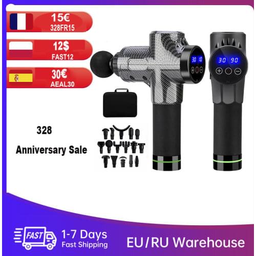 Rlaxfit Massage Gun Fascial Muscle Relax 30 Speeds Body Electric Massager Health Care with Portable Bag for Fitness bodybuilding