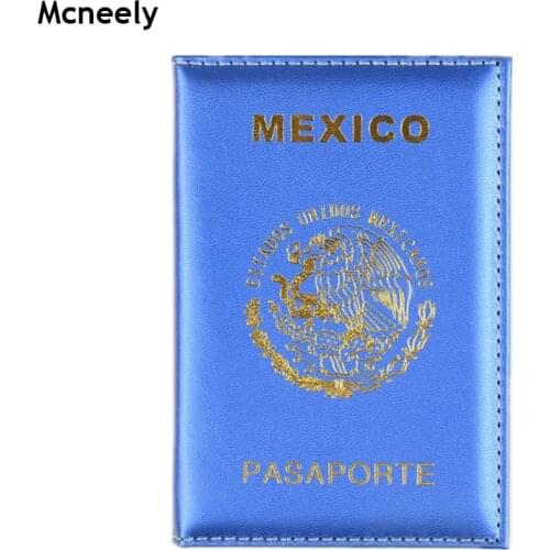 Mexico Travel Passport Holder Case Soft Leather Passport Cover Business& Credit Card Holder Case drop shipping