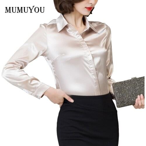 MUMUYOU Satin Blouses