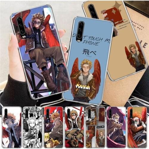 BNHA Hawks Coat Anime Soft Cover Phone Case For Huawei P30 P20 P10 P40 Mate 30 20 10 Pro Lite P Smart Z Plus + Customized Coque