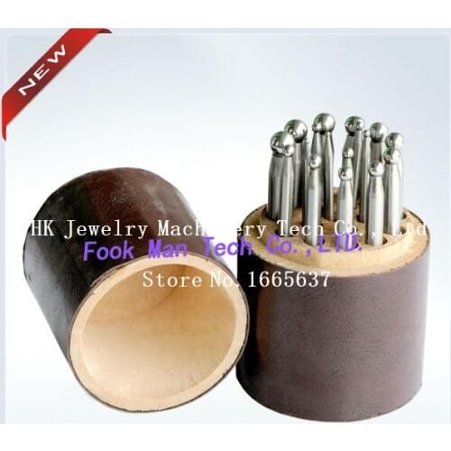 Jewellers tool Jewelry Dapping Block Set with 17pcs Jewelry Tool Kit Dapping Punches