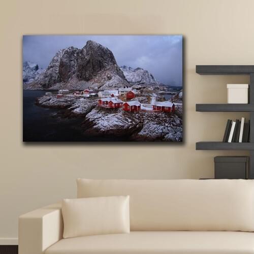 Wxkoil Wall Art Lofoten, Norway Photographic Art For Living Room Home Decor Oil Painting On Canvas Wall Painting No Frame