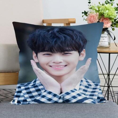New Arrival Cha EunWoo Pillowcase Wedding Decorative Pillow Cover Custom Gift For (one Sides) Printed Pillow Cases