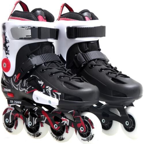 JK Original Cougar MZS307 Inline Skates Slalom Sliding Free Skating Roller Skates Adult Kids Shoes Patins Sneaker P8