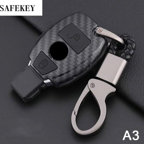 Carbon Fiber Silicone Key Case Cover For Mercedes Benz A180 A200 A260 W203 W210 W211 AMG W204 C E S CLS CLK CLA SLK Classe