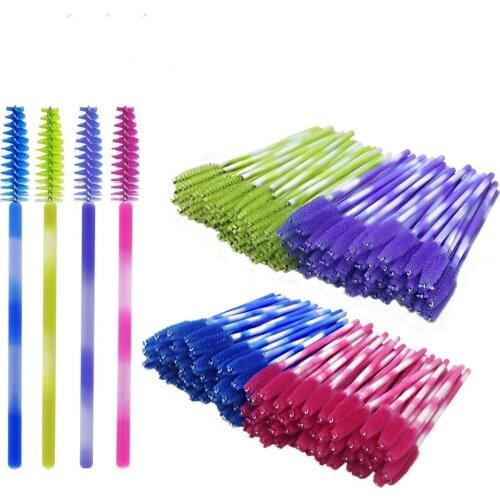 Disposable Eyelash Brushes, 200 Pack Eyelash Mascara Wands Applicator Makeup Kits (Multicolor)