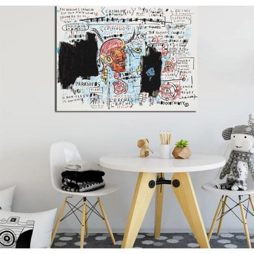 Leeches By Jean Michel Canvas Painting Print Living Room Home Decor Modern Wall Art Oil Painting Poster Salon Pictures Framework