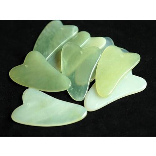 Gua sha Gouache Scraper for Face Care Massagers Natural Jade Stone Tools Wrinkle Removal Face-lift Neck Body SPA Salon Beauty