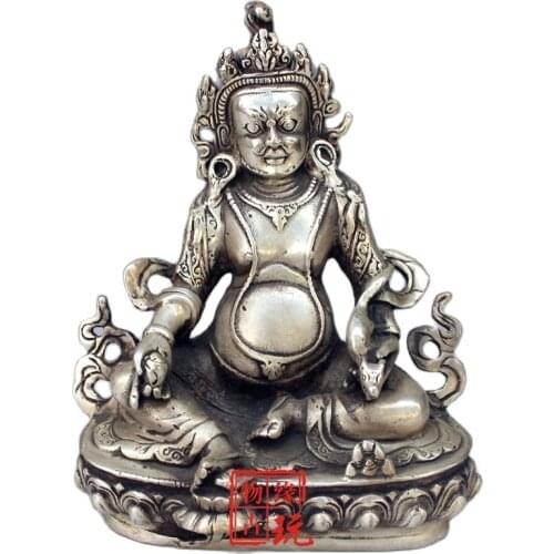 The big belly Buddha statue of the King of Wealth, the Heavenly King of White Bronze Wares, is a mythical Nepalese god