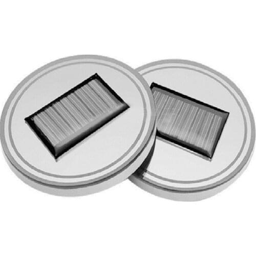 Universal Solar LED Car Cup Holder Mat Anti Slip Waterproof Pad Bottle Drinks Coaster Atmosphere Lamp for Car SUV Truck