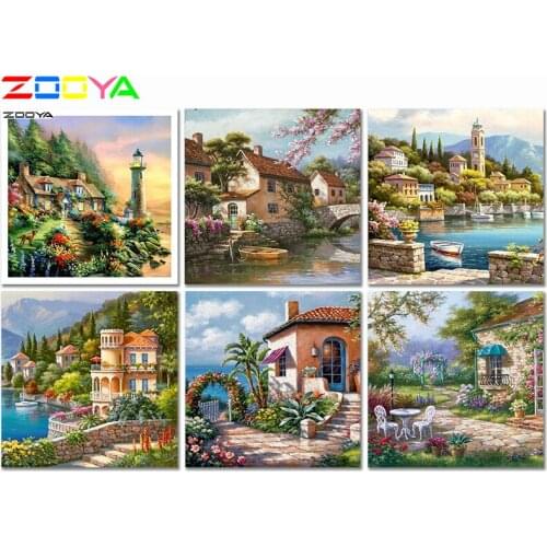 ZOOYA 5D DIY Diamond Painting Landscape Rhinestones Embroidery Diamond Cross Stitch Painting Rhinestones Images Home Decor RF585