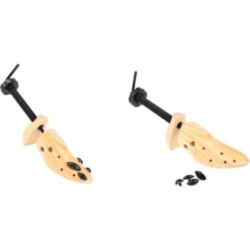 2Pcs Wooden Adjustable Shoe Stretcher 2 Way Cedar Unisex Shaper Shoe Expander