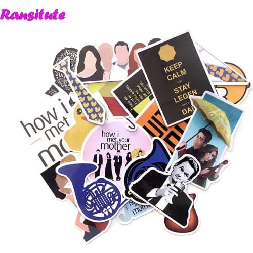20pcs/set How I Met Your Mother Sticker Poster Waterproof Car Sticker DIY Skateboard Laptop Suitcase Decal