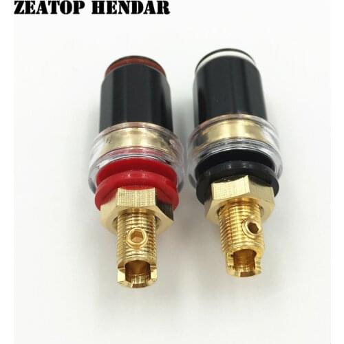 8Pcs High Quality Brass HIFI Amplifier 4mm Banana Plug Speaker Terminal Binding Post Socket Connector