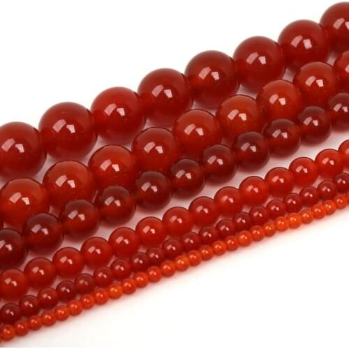 Promotion! AA Quality Natural Stone Red Agat Round Shape Loose Beads for Diy Bracelet Necklace Jewelry Making