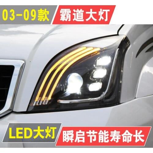 Car Styling Head Lamp case for toyota Land Cruiser Prado FULL LED Headlights 2003-2009 Prado LED Prado Headlight