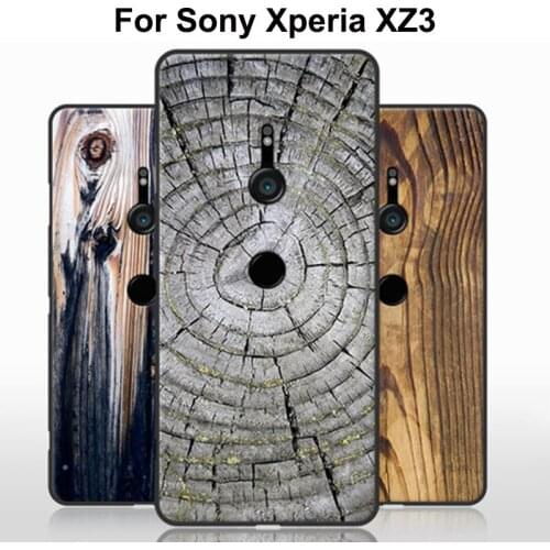 For Sony Xperia XZ3 Case wood stone style soft Silicone phone Case For Sony Xperia XZ3 H9493 back Cover Protection Shell coque