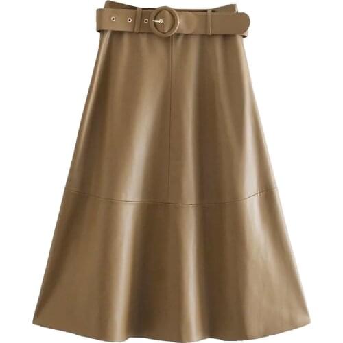 Daveanddi Women's Leather Skirts