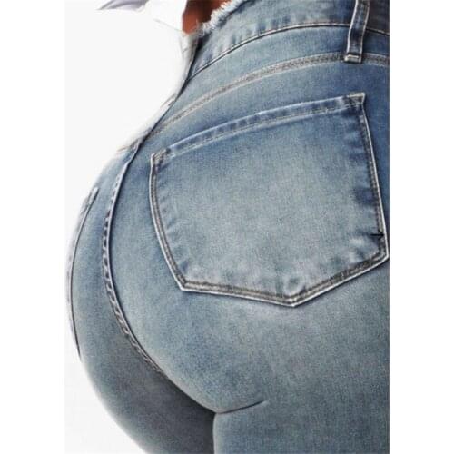 Tassel Plus Size Jeans Women Streetwear Blue High Waist Denim Trouser Skinny Vintage Pencil Pants Mom Jeans pantalones de mujer